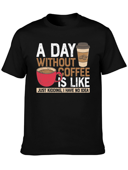 Camiseta Negra - Un Día Sin Café
