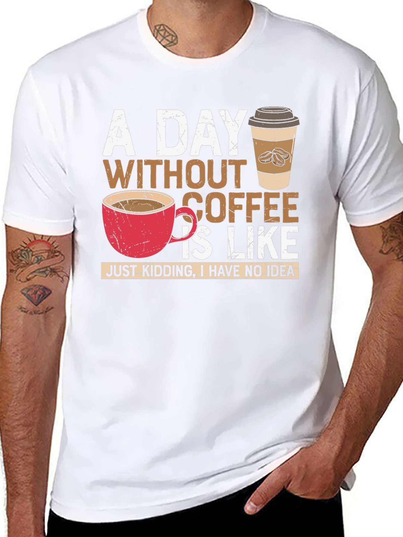Camiseta Negra - Un Día Sin Café