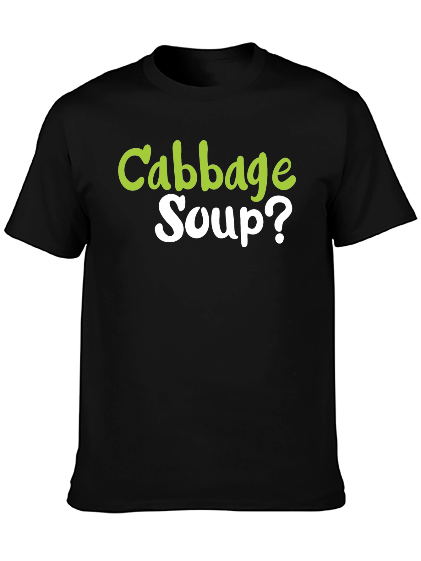 Camiseta Negra Cabbage Soup? - Diseño Divertido