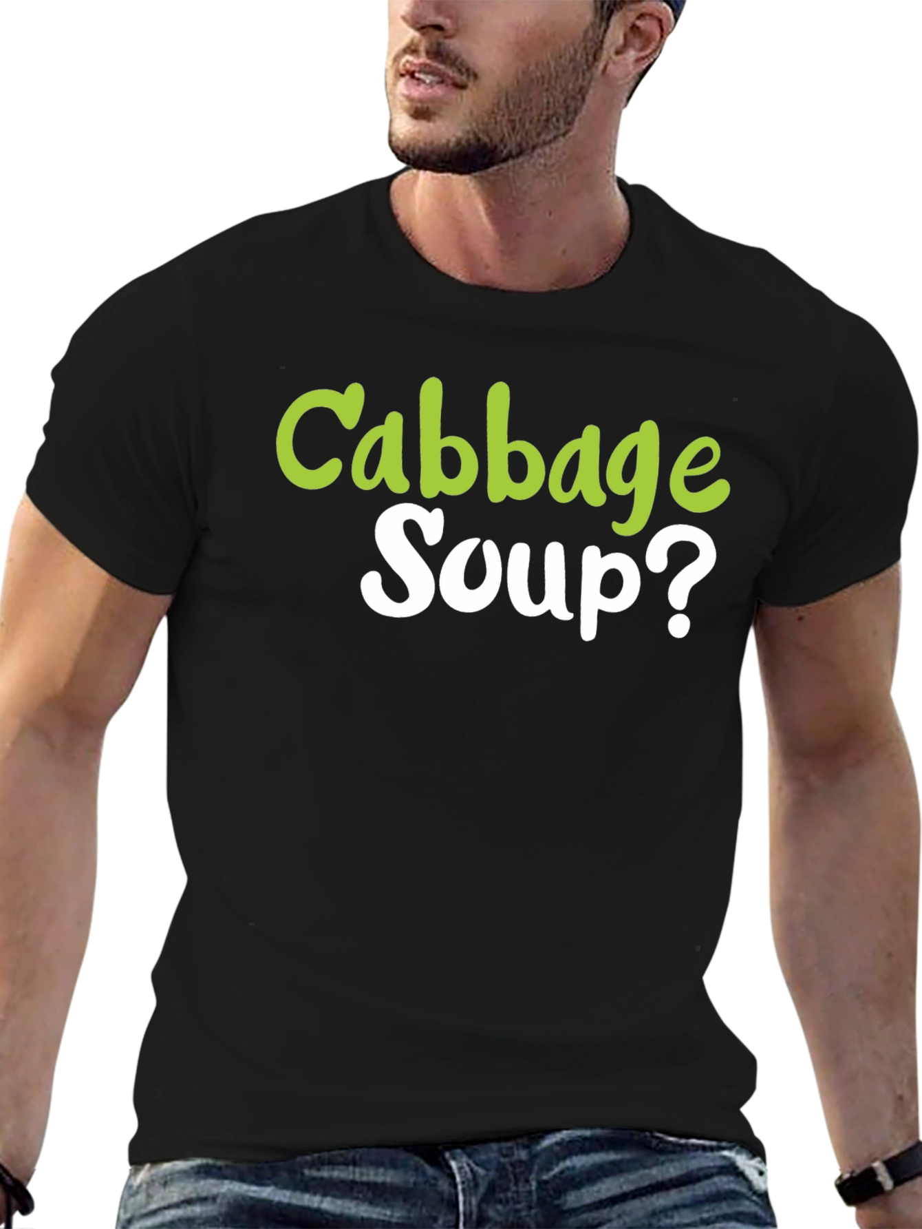 Camiseta Negra Cabbage Soup? - Diseño Divertido
