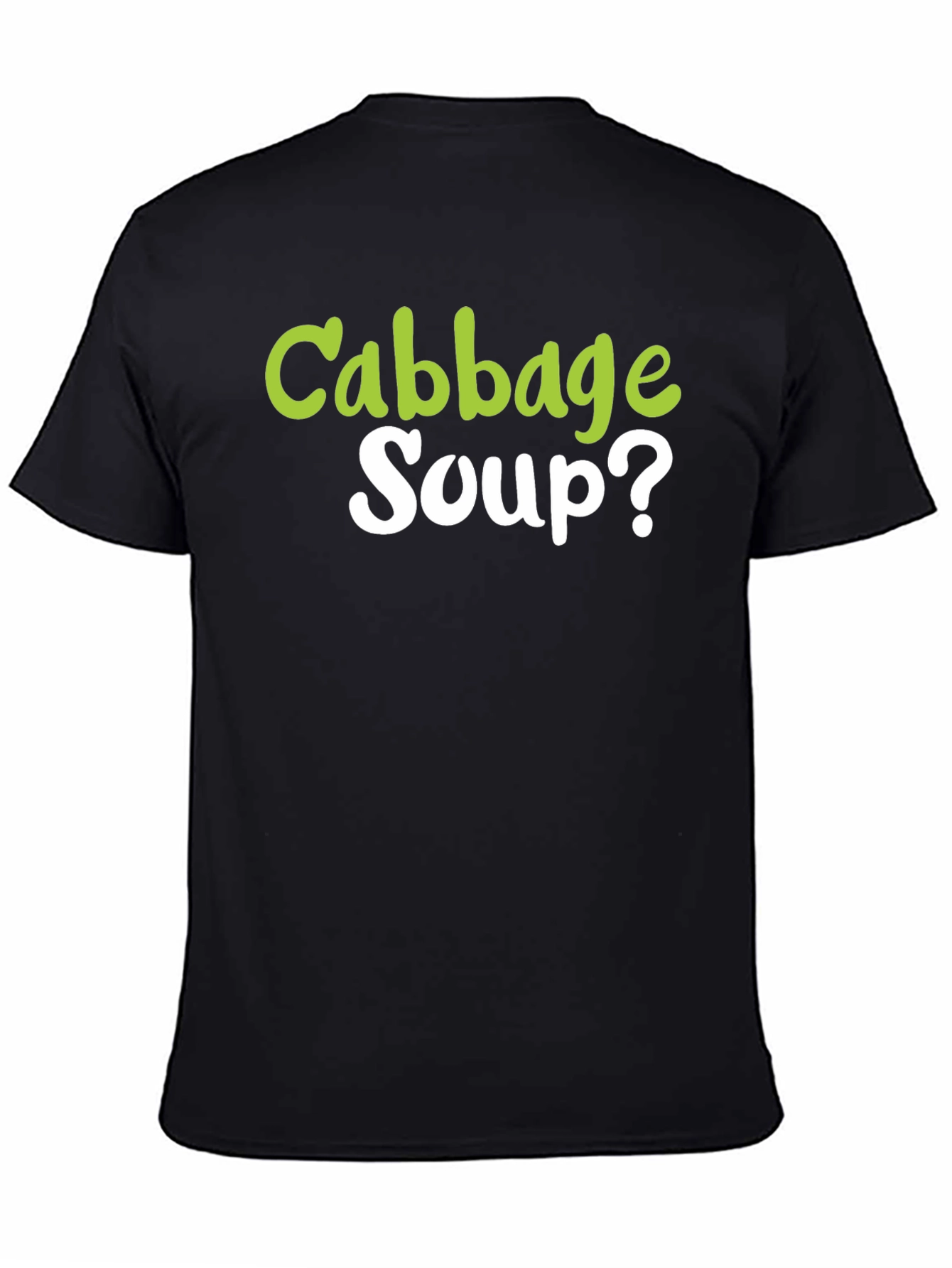 Camiseta Negra Cabbage Soup? - Diseño Divertido