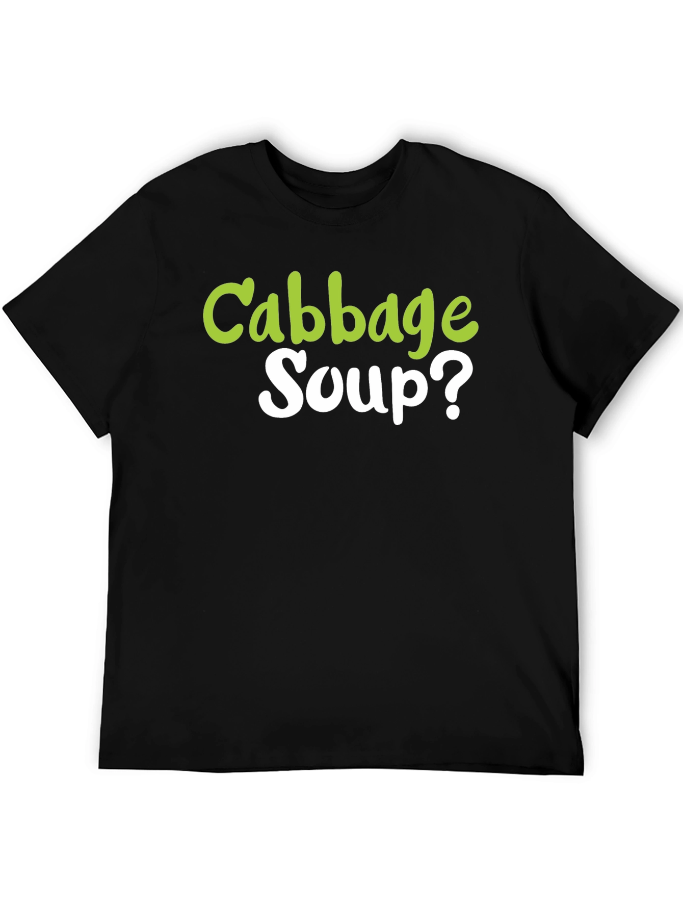 Camiseta Negra Cabbage Soup? - Diseño Divertido