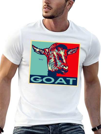 Camiseta Hombre GOAT Diseño Gráfico Único