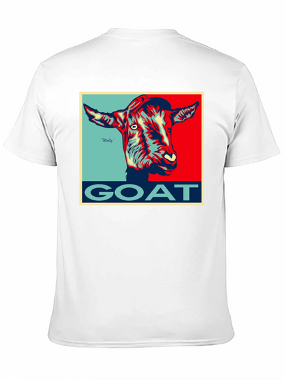 Camiseta Hombre GOAT Diseño Gráfico Único