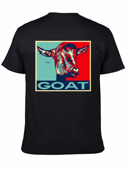 Camiseta Hombre GOAT Diseño Gráfico Único