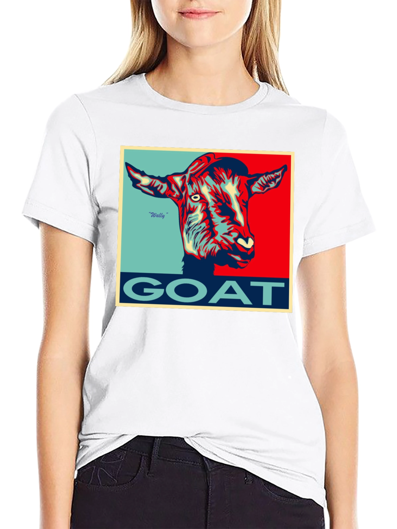 Camiseta Hombre GOAT Diseño Gráfico Único