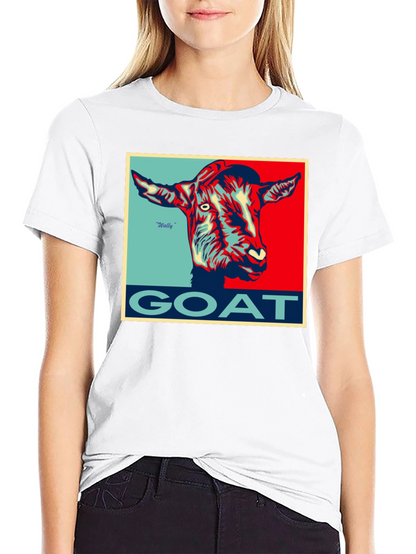 Camiseta Hombre GOAT Diseño Gráfico Único