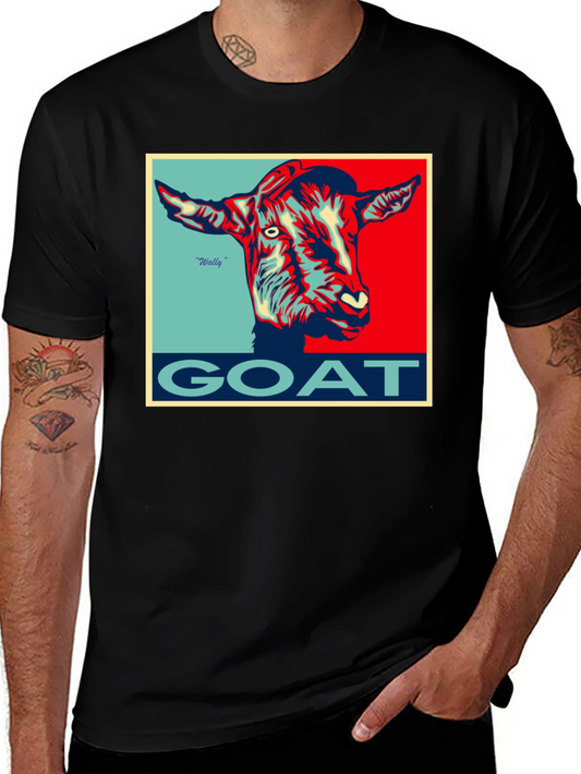 Camiseta Hombre GOAT Diseño Gráfico Único