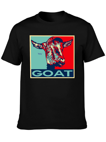 Camiseta Hombre GOAT Diseño Gráfico Único