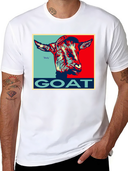 Camiseta Hombre GOAT Diseño Gráfico Único