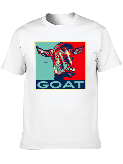 Camiseta Hombre GOAT Diseño Gráfico Único