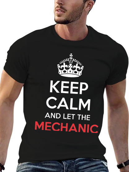 Camiseta Negra Keep Calm Mechanic