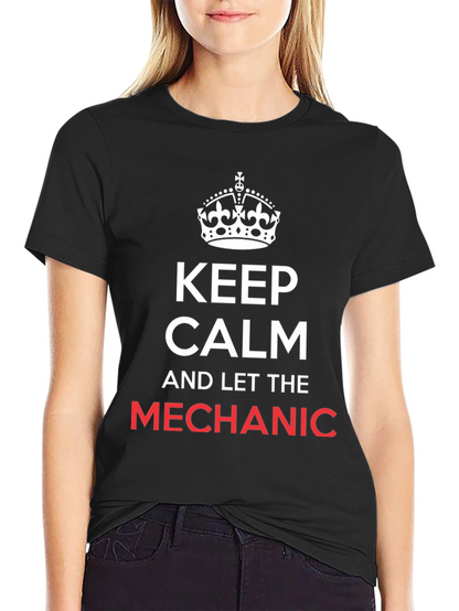 Camiseta Negra Keep Calm Mechanic
