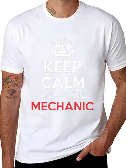 Camiseta Negra Keep Calm Mechanic
