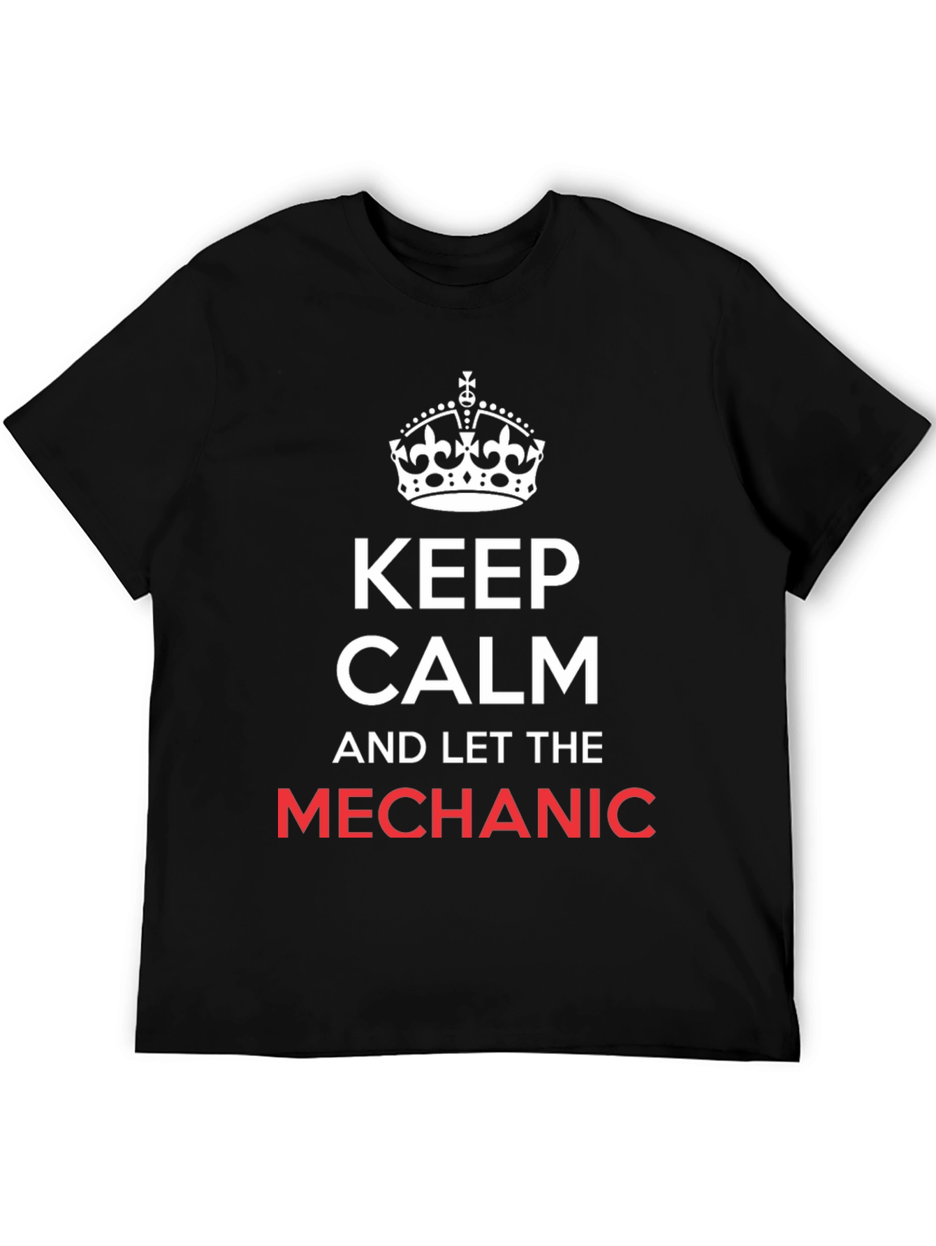 Camiseta Negra Keep Calm Mechanic