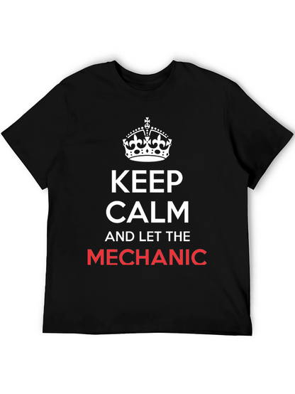 Camiseta Negra Keep Calm Mechanic