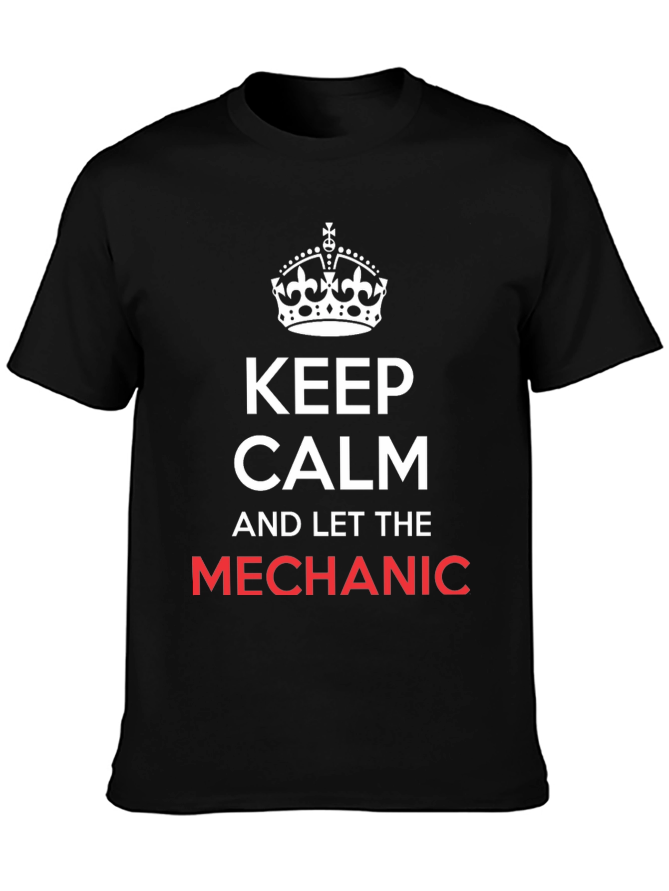 Camiseta Negra Keep Calm Mechanic