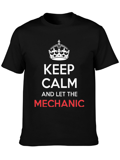 Camiseta Negra Keep Calm Mechanic