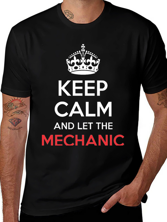 Camiseta Negra Keep Calm Mechanic
