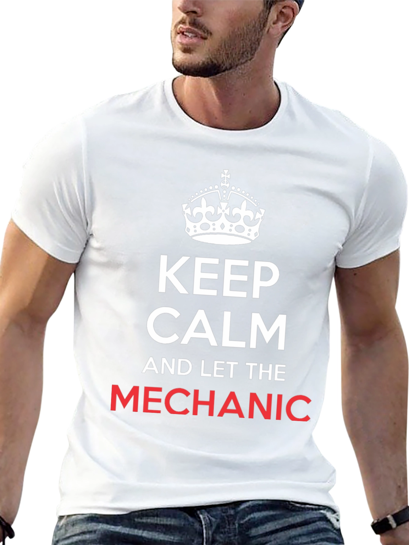 Camiseta Negra Keep Calm Mechanic