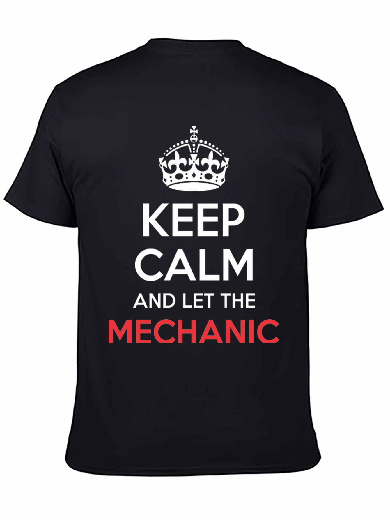 Camiseta Negra Keep Calm Mechanic