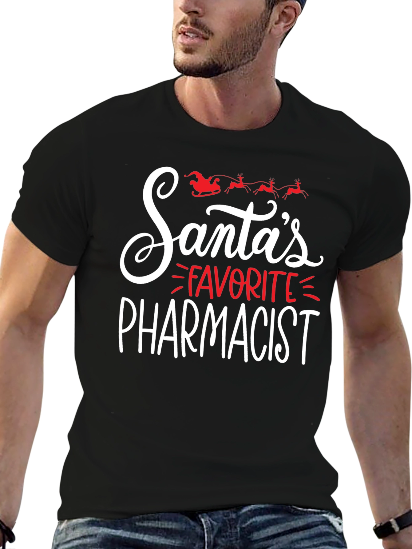 Camiseta Navideña Farmacéutico Favorito de Santa