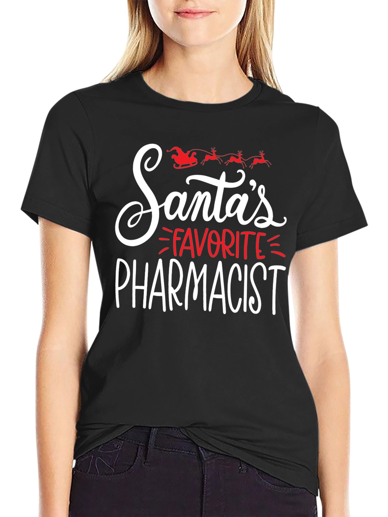 Camiseta Navideña Farmacéutico Favorito de Santa