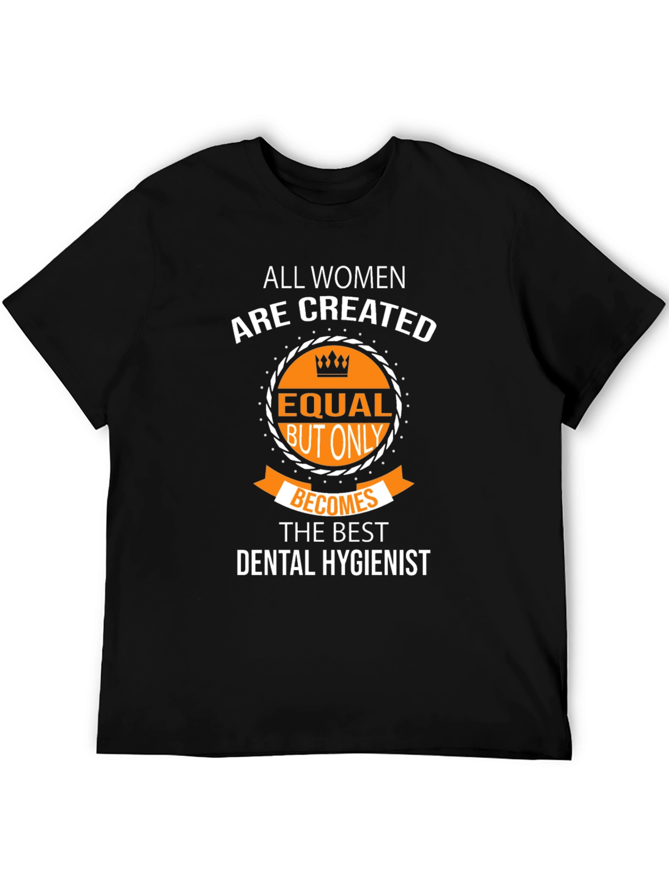 Camiseta Negra Dental Hygienist para Mujer