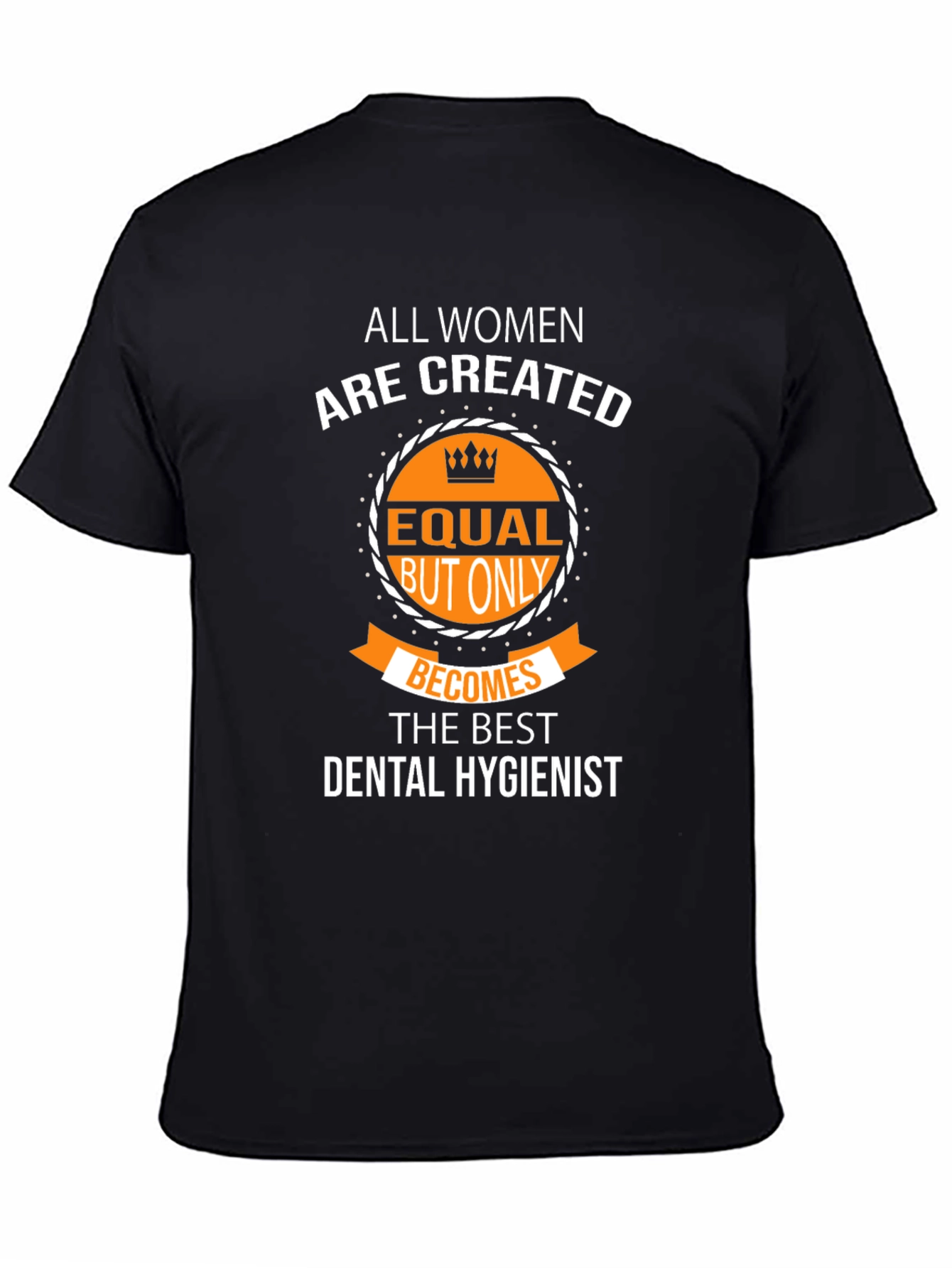 Camiseta Negra Dental Hygienist para Mujer