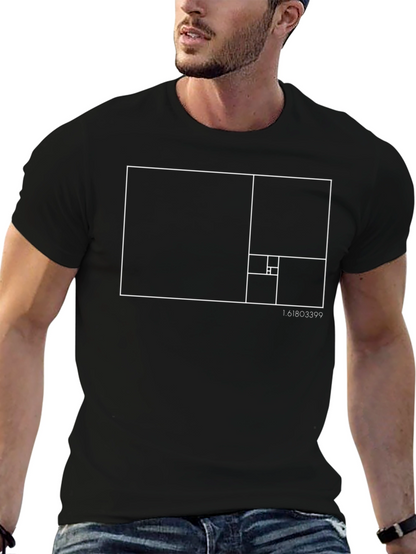 Camiseta Hombre Fibonacci - Proporción Áurea