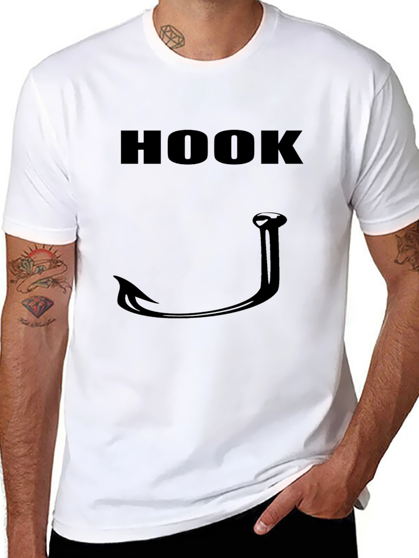 Camiseta Negra Hook para Hombre