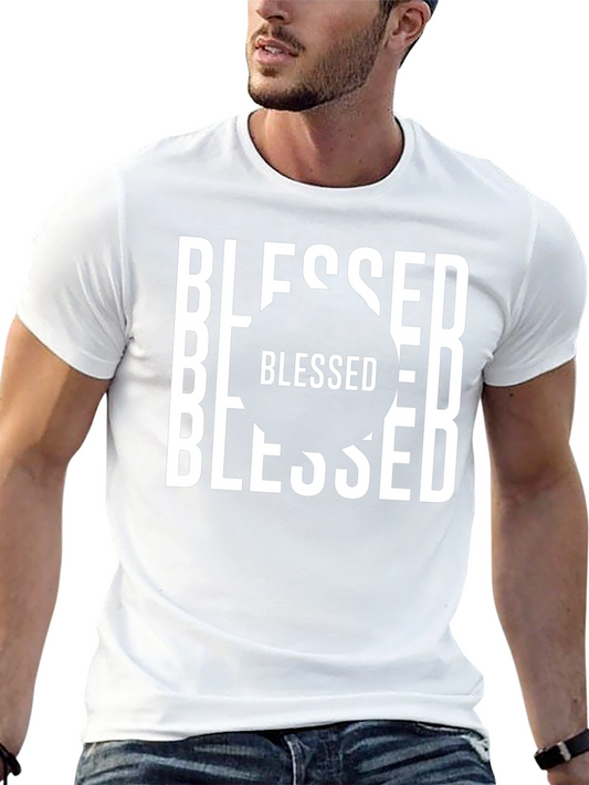 Camiseta Negra Blessed para Hombre