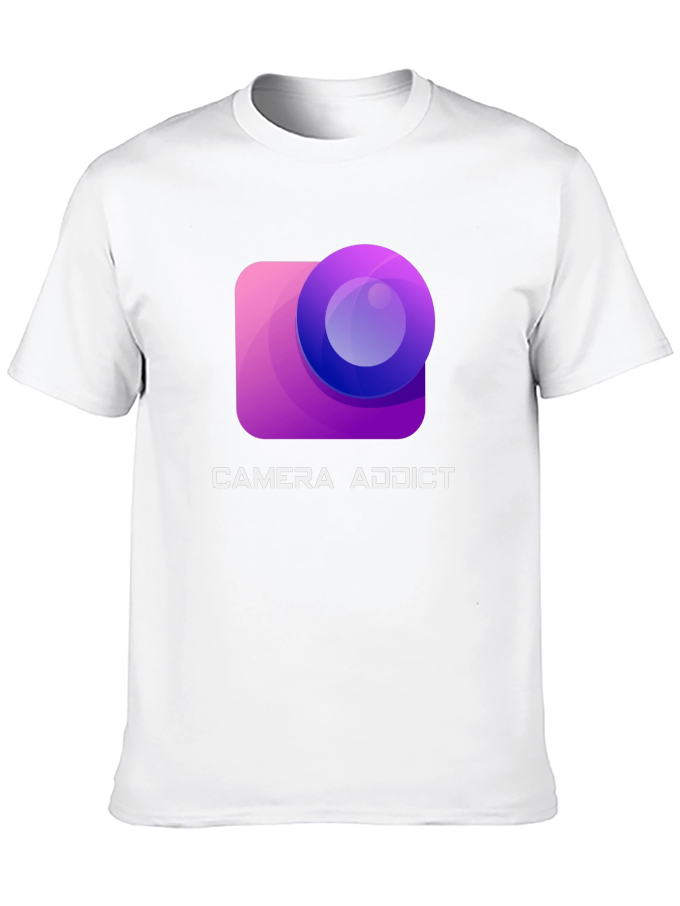 Camiseta Negra Camera Addict para Amantes de la Fotografía