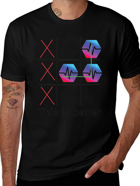 Camiseta Negra This is Better Tic-Tac-Toe Innovador