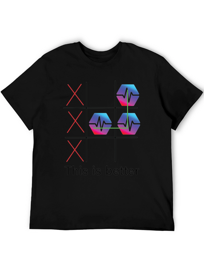 Camiseta Negra This is Better Tic-Tac-Toe Innovador