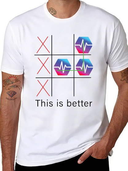 Camiseta Negra This is Better Tic-Tac-Toe Innovador
