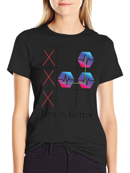 Camiseta Negra This is Better Tic-Tac-Toe Innovador