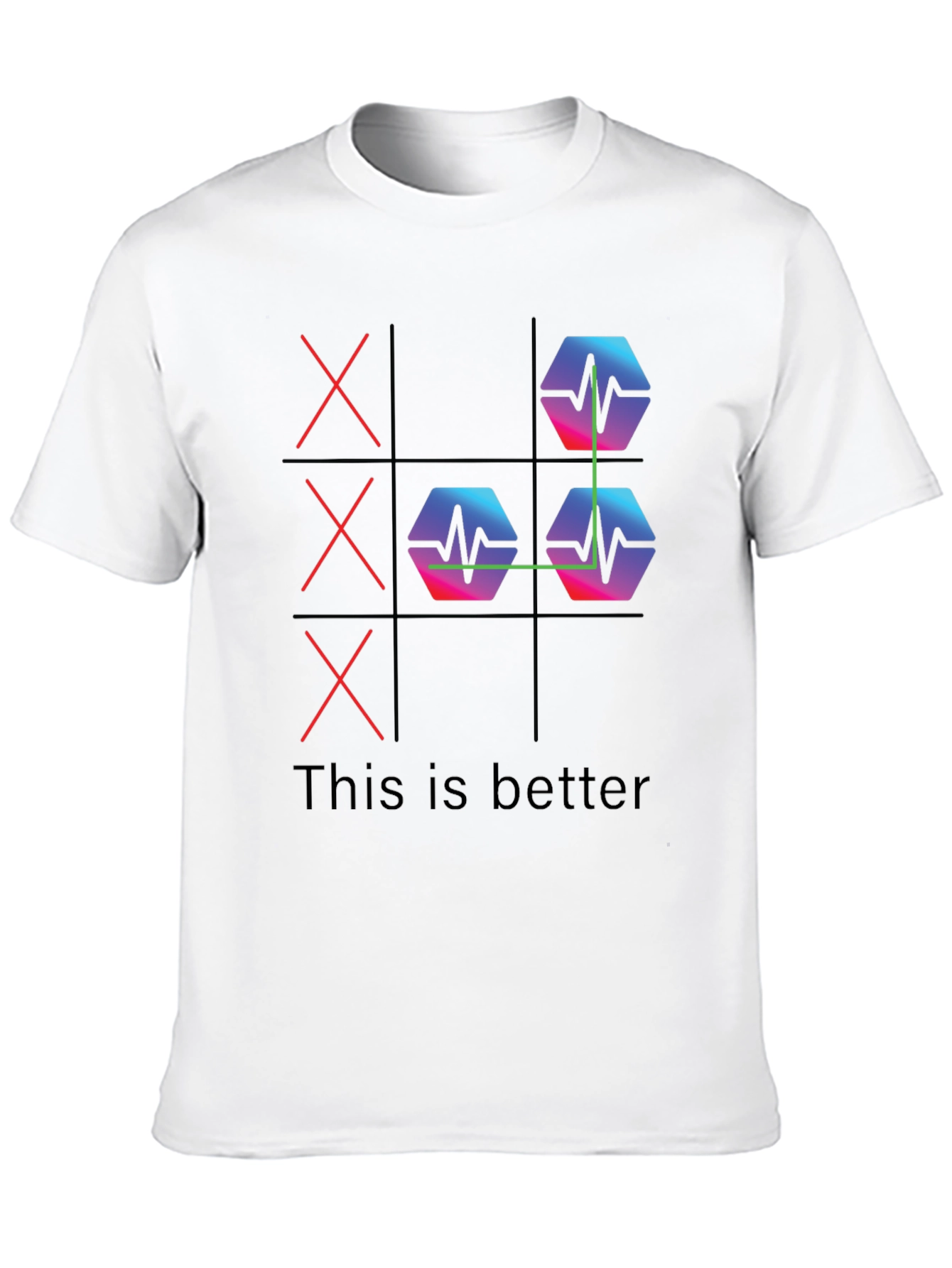 Camiseta Negra This is Better Tic-Tac-Toe Innovador
