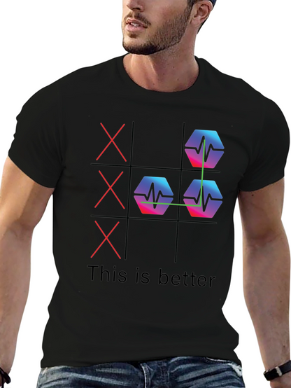 Camiseta Negra This is Better Tic-Tac-Toe Innovador