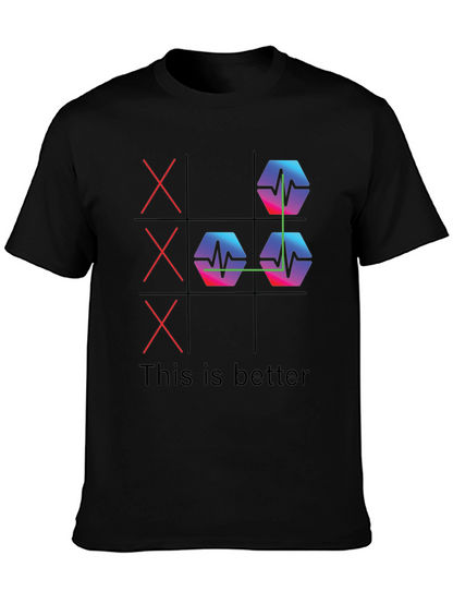 Camiseta Negra This is Better Tic-Tac-Toe Innovador