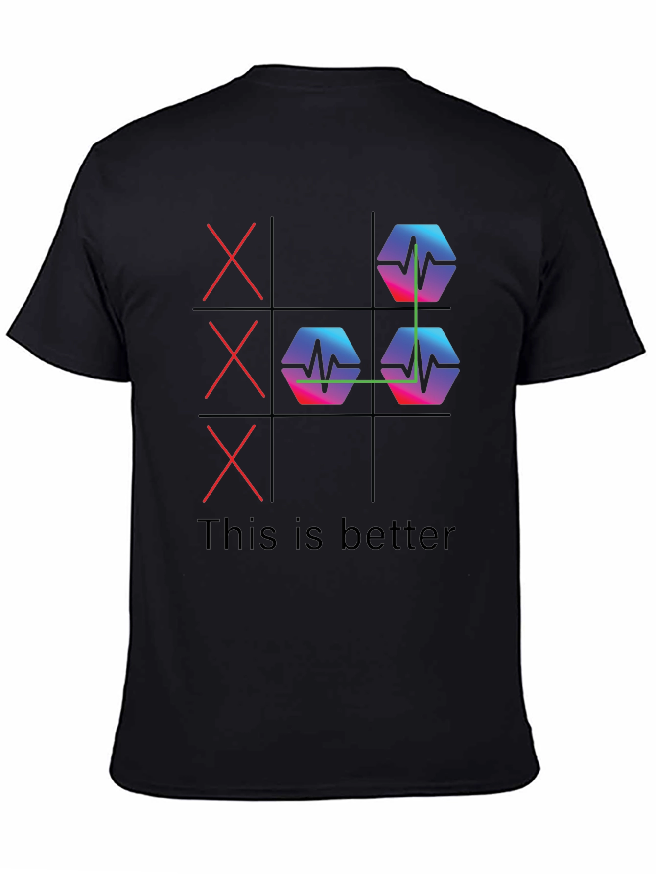 Camiseta Negra This is Better Tic-Tac-Toe Innovador