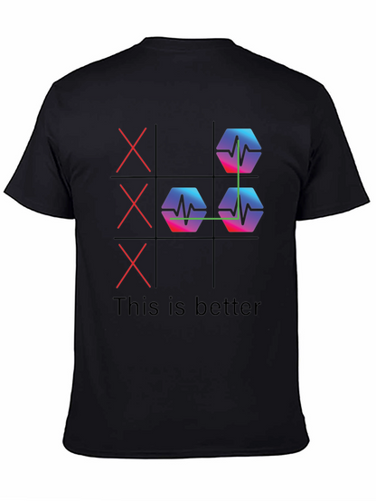Camiseta Negra This is Better Tic-Tac-Toe Innovador