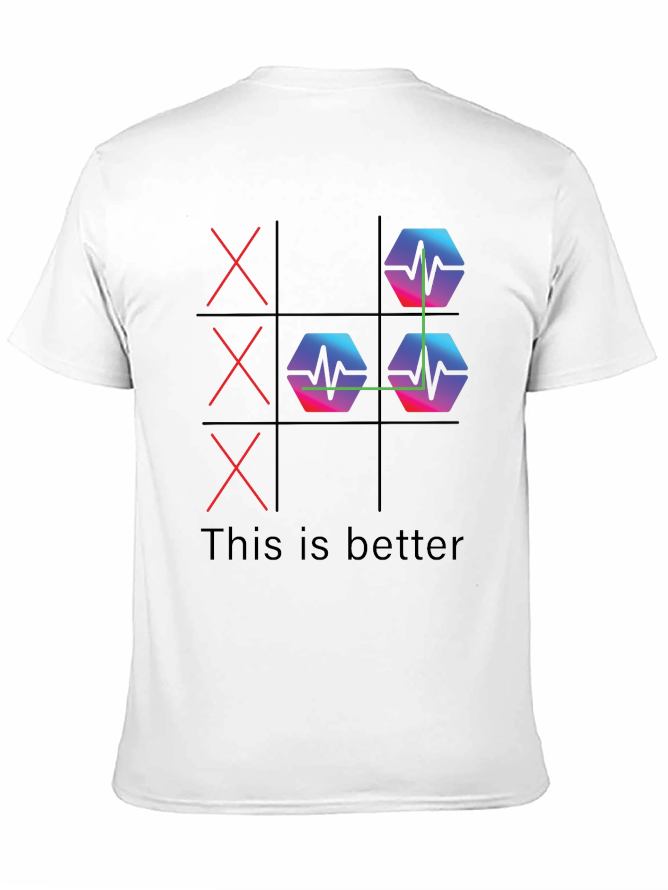 Camiseta Negra This is Better Tic-Tac-Toe Innovador