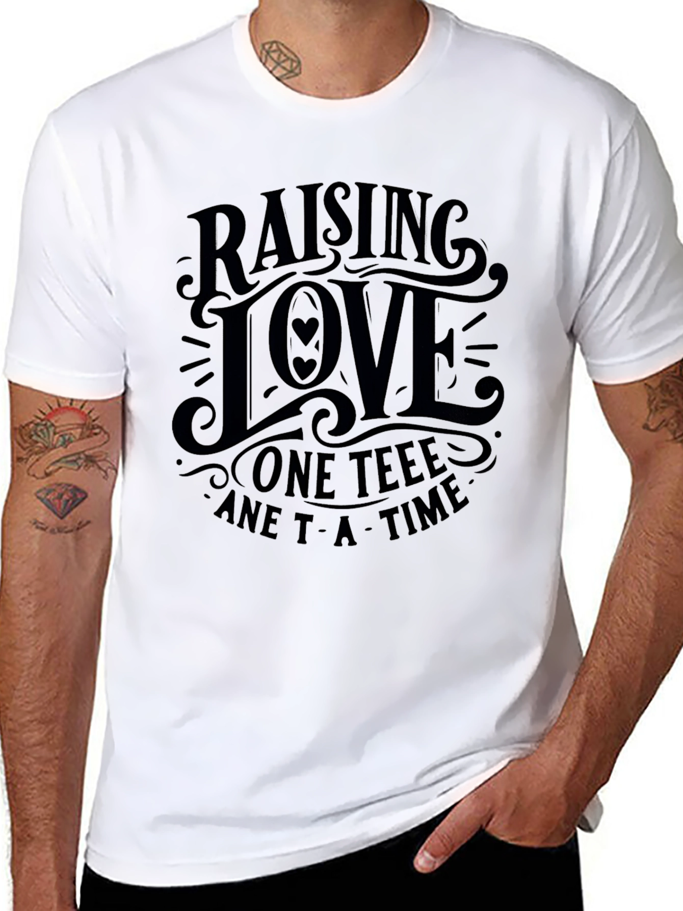 Camiseta Negra Raising Love