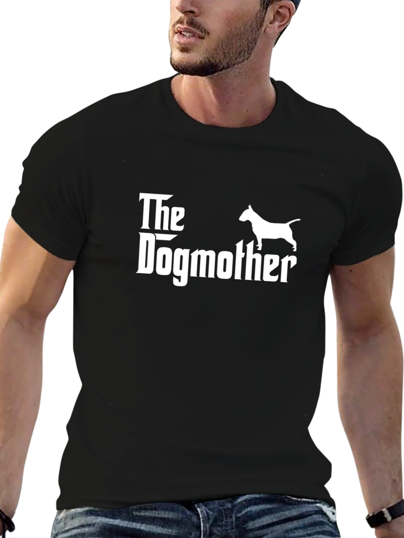 Camiseta Negra The Dogmother para Amantes de los Perros
