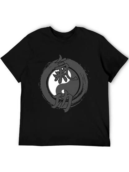 Camiseta Hombre Yin Yang con Kanji