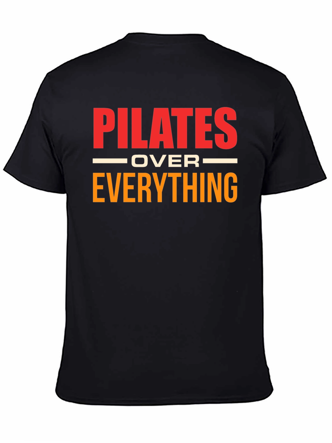 Camiseta Pilates Over Everything Negra Algodón Unisex