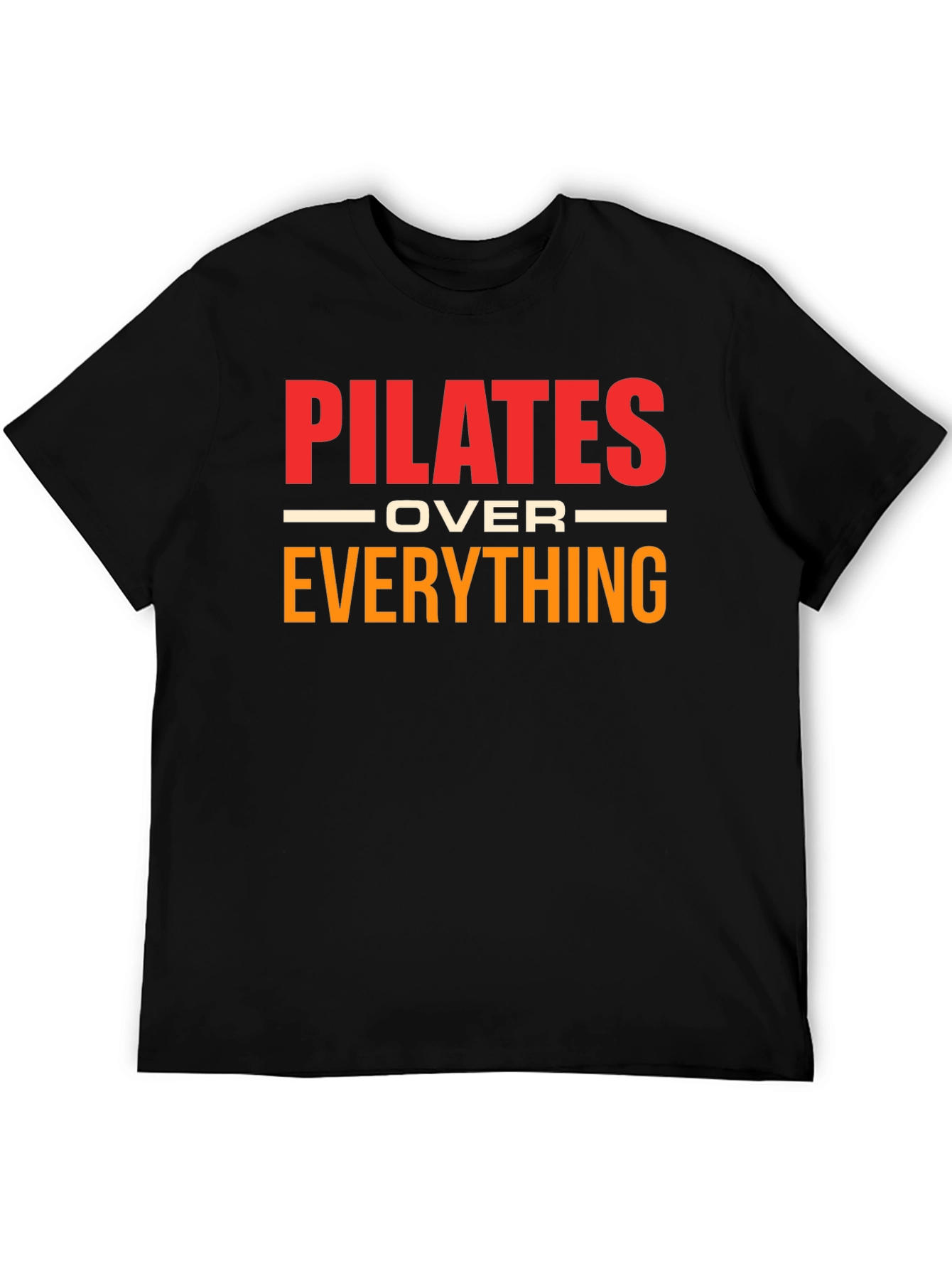Camiseta Pilates Over Everything Negra Algodón Unisex