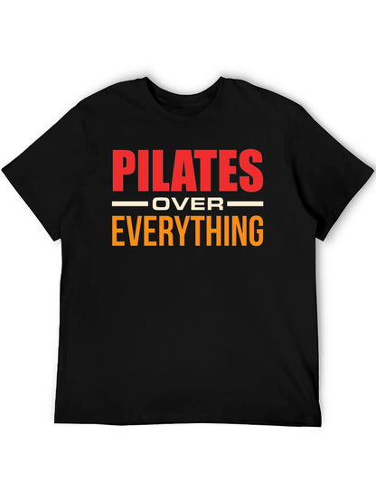 Camiseta Pilates Over Everything Negra Algodón Unisex