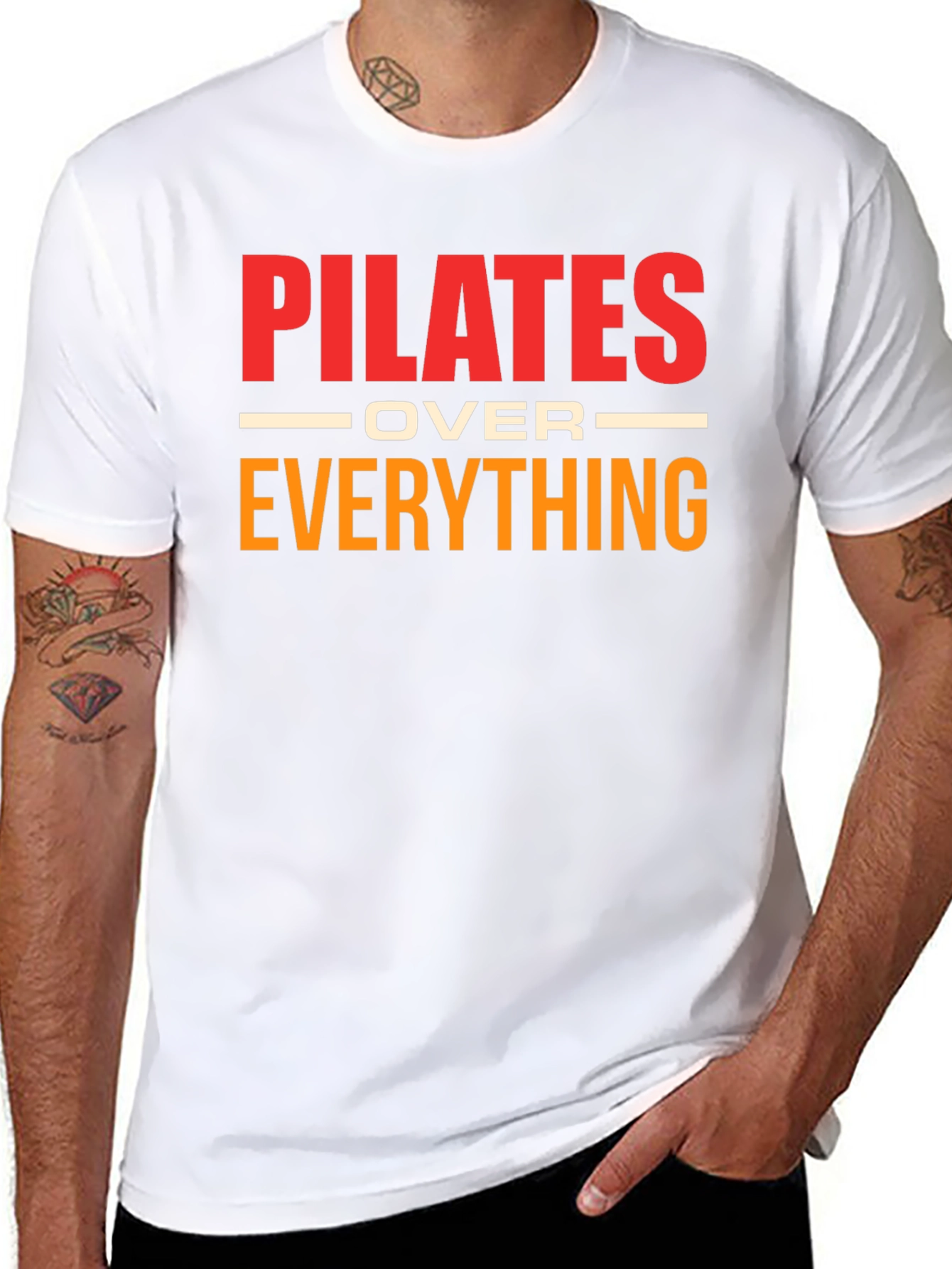 Camiseta Pilates Over Everything Negra Algodón Unisex